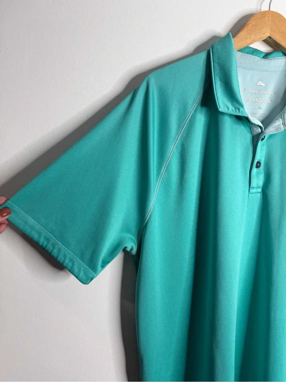Tommy Bahama Men's XL Islandzone Polo Shirt Aqua Short Sleeves Resort Golf